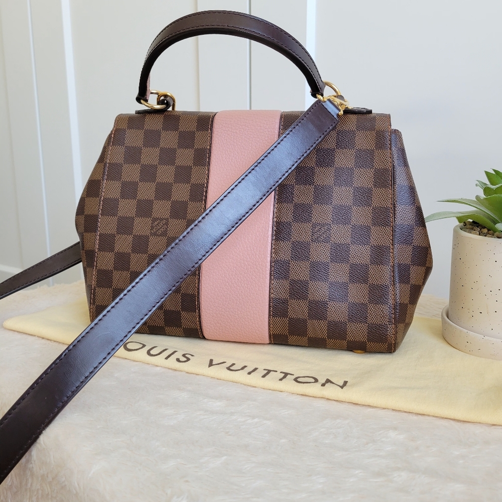 💕BEAUTIFUL Crossbody Louis Vuitton Bond Street MM Damier Ebene Rose Ballerine - Picture 5 of 16